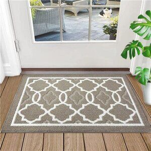 Non-Slip Mats Rubber Backing Door Mat, Absorbent Resist Dirt Doormat (20"x32")